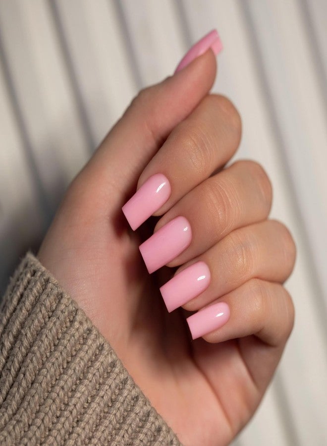 KXAMELIE Medium Coffin Nails - Press Ons, Glue Ons, Reusable 24 Fake Nails - Solid Color, Natural Thick, False Nails for Women - Image 2